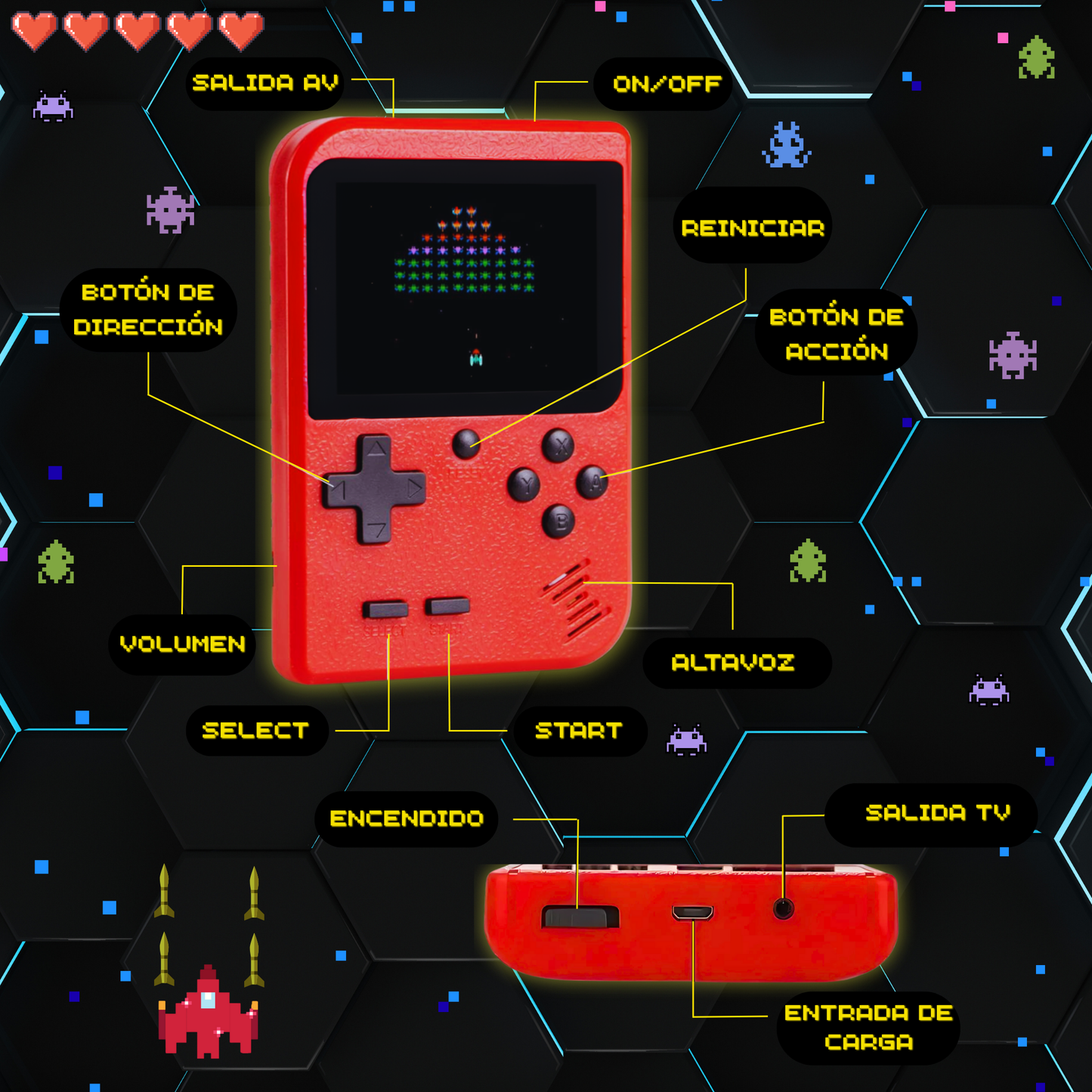 Consola Retro Portátil 90s